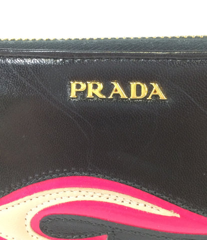 Prada เปิดกระเป๋าสตางค์ซิป CARETTO FRAMES1M056 เลดี้ซิปรอบ