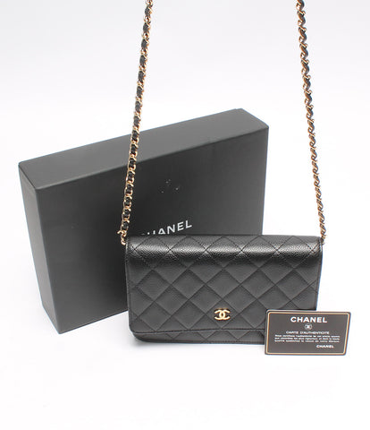 Chanel Chain Wallet Caviar Skin A33814 Ladies CHANEL