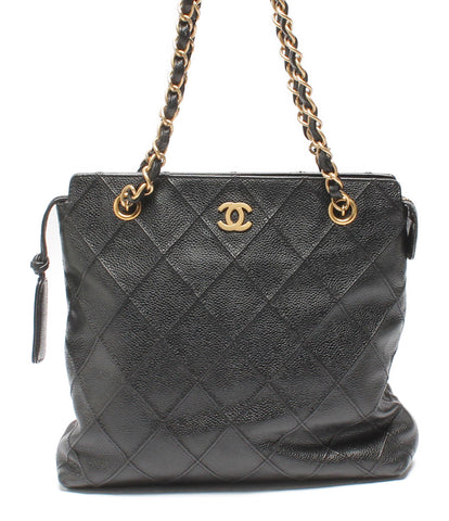 Chanel Leather Chain Shoulder Bag Matrasse Single Chain Ladies 