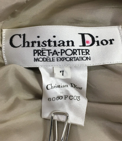 คริสเตียน Dior ชุดผ้าไหมจังผู้หญิงขนาด 7(S)คริสเตียน Dior