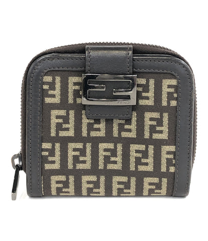 Fendi Compact Round Zipper Bi-Fold Wallet Zucchino Ladies (2 Fold Wallet) FENDI