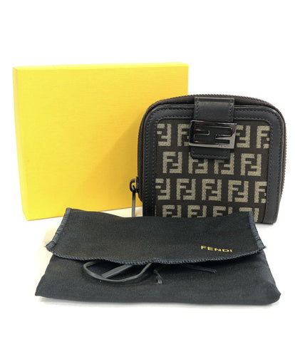 フェンディ  コンパクトラウンドファスナー 二つ折り財布  ズッキーノ    レディース  (2つ折り財布) FENDI