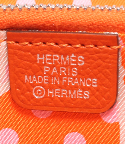 Hermes Round Fastener Long Wallet C Engraved Silver Fittings Azaplong Silk Inn Women (Long Wallet) Hermes