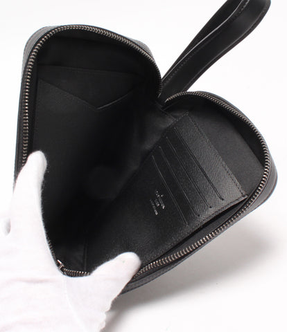 Louis Vuitton美容手提包手偷猎盒子离合器Monogram Eclipse M61872男士路易威登