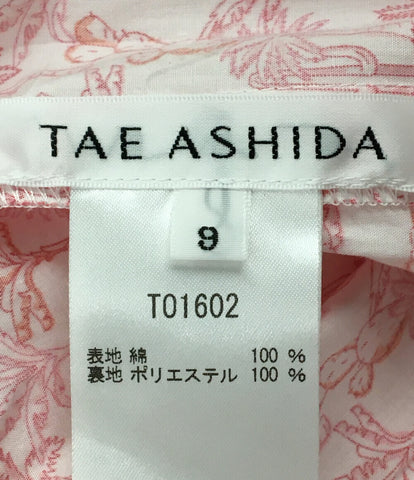 Long sleeve shirt one piece waist ribbon Ladies Size 9 (m) Tae asiida