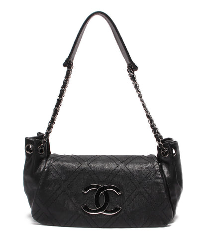 Chanel เพชรตะเข็บกระเป๋าสะพายกระเป๋าเงินวงเล็บเงิน Chanel