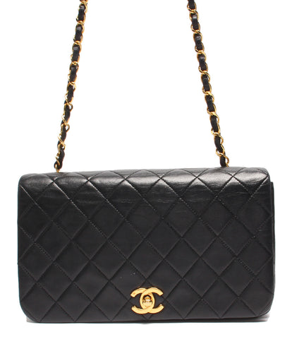 Chanel Leather Shoulder Bag Single Chain Gold Bracket Matrass Ladies Chanel