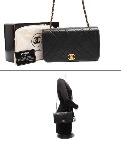 กระเป๋าสะพายหนัง Chanel โซ่เดียวยึดทอง Matrass สุภาพสตรี Chanel