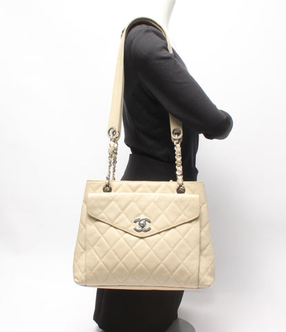 Chanel Leather Shoulder Bag Ladies CHANEL