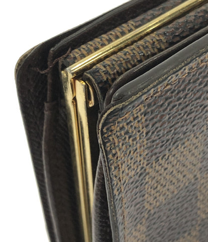 ルイヴィトン  二つ折り財布 ミディアムウォレット がま口 ポルトモネ ビエ ヴィエノワ ダミエ   N61664 廃番 レディース  (2つ折り財布) Louis Vuitton