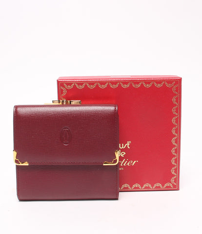 カルティエ 美品 三つ折り財布 がま口  マストライン    レディース  (3つ折り財布) Cartier
