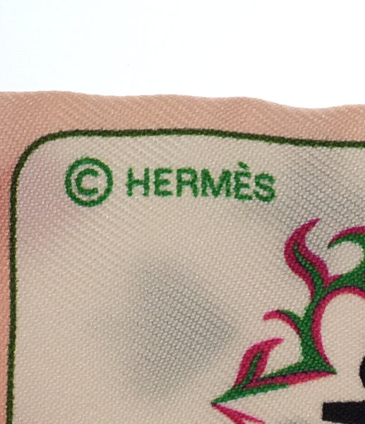 エルメス 美品 ツイリースカーフ シルク100% トランプ カードゲーム