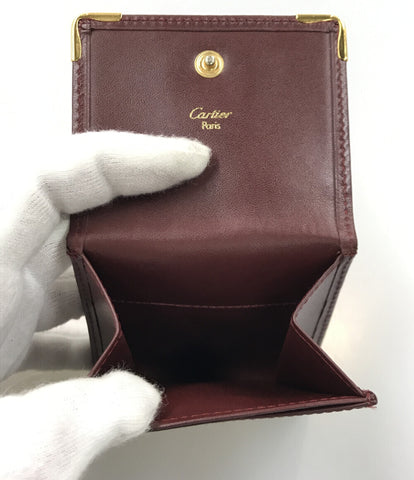 カルティエ 美品 コインケース ボルドー  マストライン    レディース  (コインケース) Cartier
