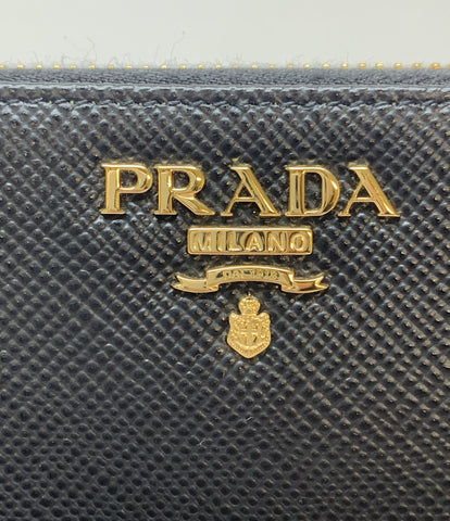 Prada Beauty Round Fastener Long Wallet Saffiano Metal Nero 1ml 506 Women's (Round Fastener) Prada