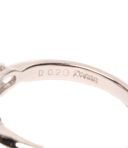 ความงามแหวน PT900 Akoya Pearl เพชร 0.20ct สุภาพสตรีขนาดฉบับที่ 14 (แหวน)