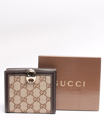 Gucci กระเป๋าสตางค์สองพับ GG ผ้าใบ 159917 สตรี (กระเป๋าสตางค์ 2 พับ) กุชชี่