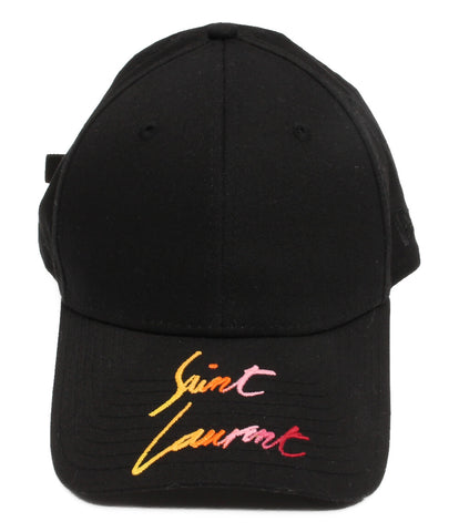 SAINTLAURENT サンローラン 帽子　キャップ（ブラック）  美品メンズ