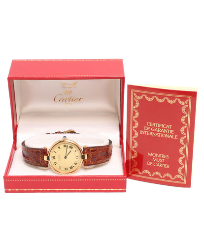 カルティエ  腕時計 マストヴェルメイユ  クオーツ ゴールド 590003 レディース   Cartier