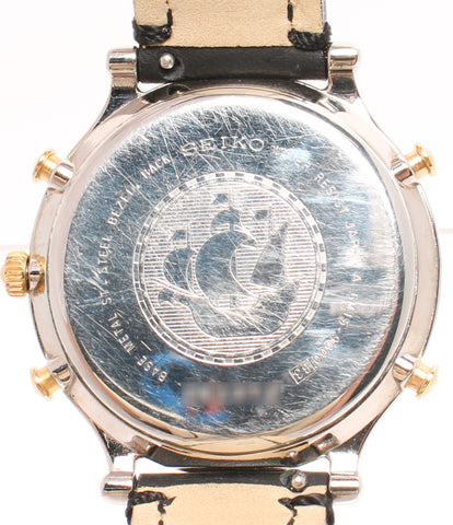 セイコー 腕時計 クロノグラフ ワールドタイマー クオーツ 6M15--9000