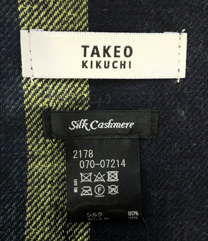 タケオキクチ  マフラー チェック柄 カシミヤ混シルク      メンズ  (複数サイズ) TAKEO KIKUCHI