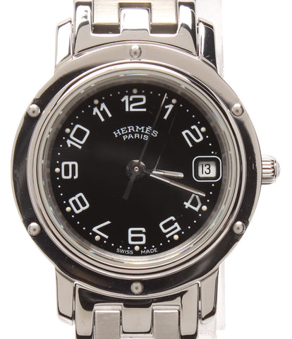 エルメス 腕時計 クリッパー クオーツ ブラック CL4.210 レディース