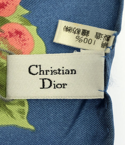 クリスチャンディオール  スカーフ シルク100% チェリー柄 チェック柄      レディース  (複数サイズ) Christian Dior