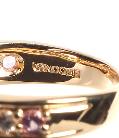 ヴァンドーム 美品 リング 指輪 K18 ピンクサファイア ホワイト ...