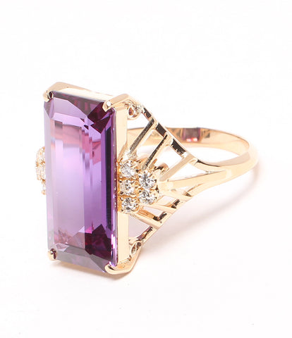 美品 リング 指輪 K18 紫石      レディース SIZE 17号 (リング)