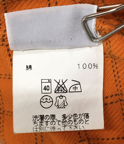 エルメス オレンジチェックボタンダウンシャツ メンズ SIZE 41/16 (L ...