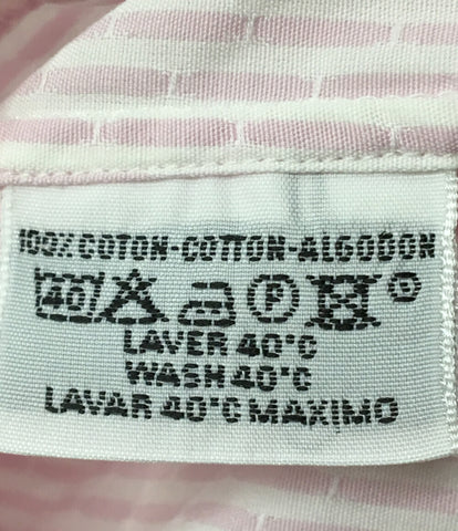 エルメス  ピンクストライプスモールHロゴシャツ      メンズ SIZE 42 (L) HERMES