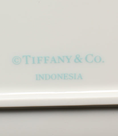 ティファニー 美品 ブルーボウデザートプレート スクエア 2点セット リボン         Tiffany＆Co.