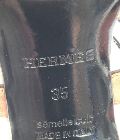 エルメス  チャンキーヒールサンダル スエード      レディース SIZE 35 (S) HERMES