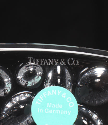 ティファニー 美品 クリスタルプレート ガラス 皿 28cm  コブルストーン プラター       Tiffany＆Co.