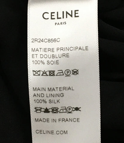 CELINE★セリーヌ★美品★ワンピース★ドレス★ダークグリーン★シルク100%