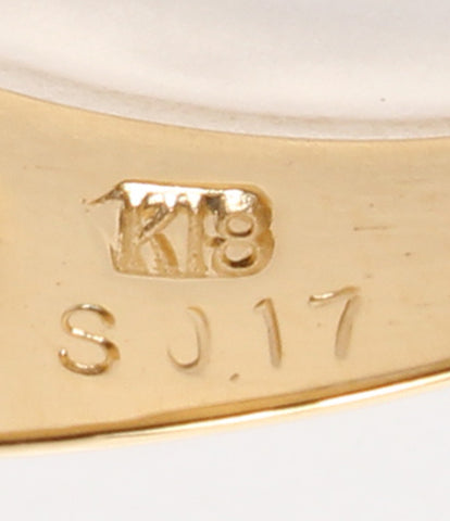 美品 リング 指輪 K18 ダイヤ0.15ct サファイア0.17ct      レディース SIZE 11号 (リング)
