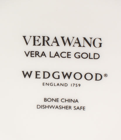 ウェッジウッド 美品 ボウル マルチソーサー 2点セット ペア 皿 13cm ゴールド プラチナ  ヴェラ ウォン VERA WANG ヴェラ レース       WEDGWOOD