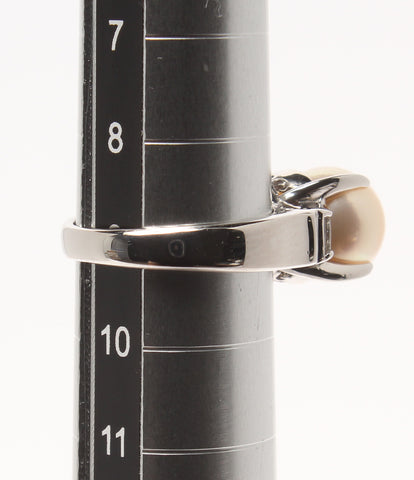 美品 リング 指輪 Pt850 D0.26 パール9.5mm      レディース SIZE 8号 (リング)