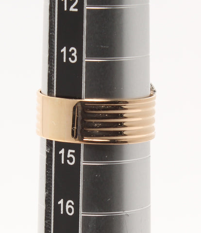 美品 オープンリング 指輪 K18 Pt900 0.03ct       レディース SIZE 14号 (リング)
