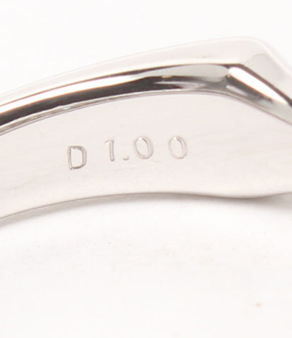 美品 リング 指輪 K18WG D1.00 パヴェ ハーフエタニティ レディース ...