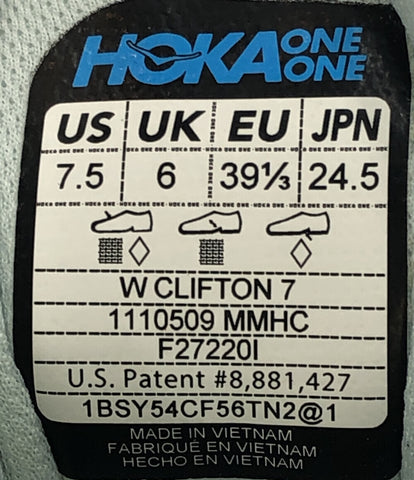 ローカットスニーカー ランニングシューズ CLIFTON7    F27220I レディース SIZE 24.5 (L) HOKA ONEONE
