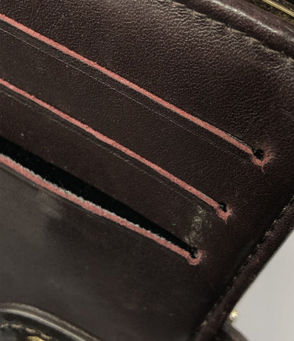 ルイヴィトン  二つ折り財布 ミディアムウォレット がま口 ポルトフォイユ ヴィエノワ ヴェルニ アマラント   M93521 レディース  (2つ折り財布) Louis Vuitton