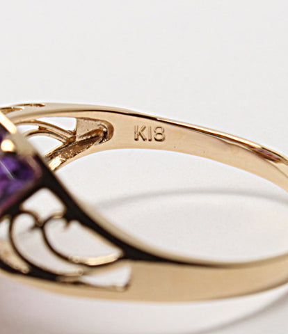 美品 リング 指輪 K18 パープルストーン      レディース SIZE 18号 (リング)