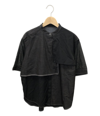 デニム調スラブストレッチ デザインシャツ レディース SIZE 9 (M) K.T