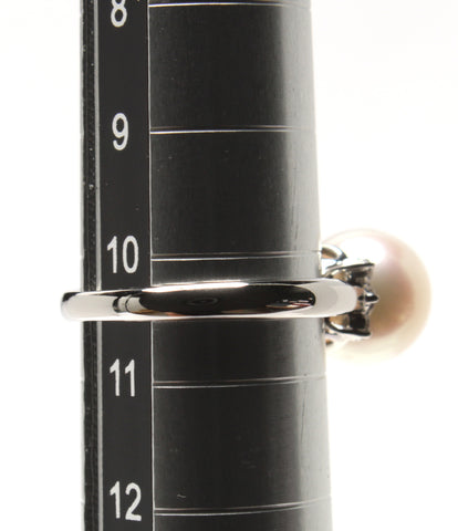 美品 リング 指輪 pt900 パール ダイヤ0.13ct      レディース SIZE 10号 (リング)