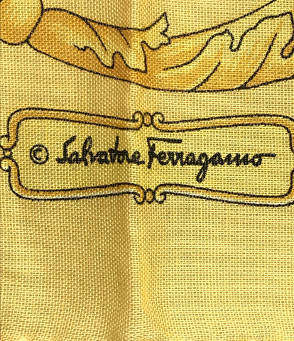 サルバトーレフェラガモ 美品 ハンカチ ポケットチーフ コットン100％ 鳥 猿 花柄      レディース  (複数サイズ) Salvatore Ferragamo