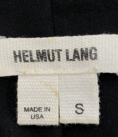 40cm袖丈ヘルムートラング ノーカラー ジャケット 0 黒 HELMUT LANG USA製 レディース   【221201】