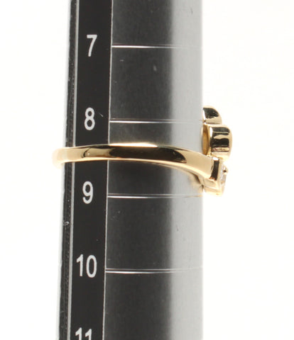 美品 リング 指輪 K18 D1.04ct ウェーブモチーフ      レディース SIZE 8号 (リング)