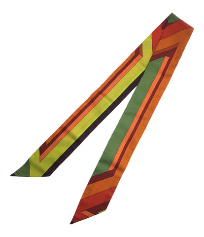 エルメス ツイリースカーフ シルク100％ 幾何学模様 レディース (複数 
