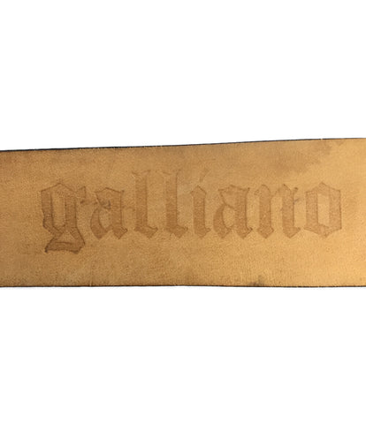 ガリアーノ  ベルト トップ式 ギボシ ロゴバックル      メンズ  (L) GALLIANO