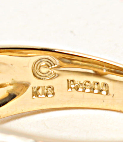 美品 リング 指輪 K18 pt900 0.18ct      レディース SIZE 8号 (リング)